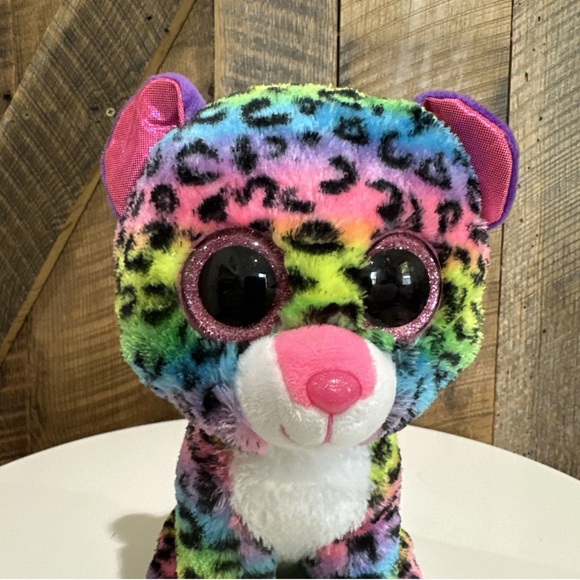 TY Beanie Boos Dotty The Leopard 9” Plush Rainbow Doll - Picture 2 of 6